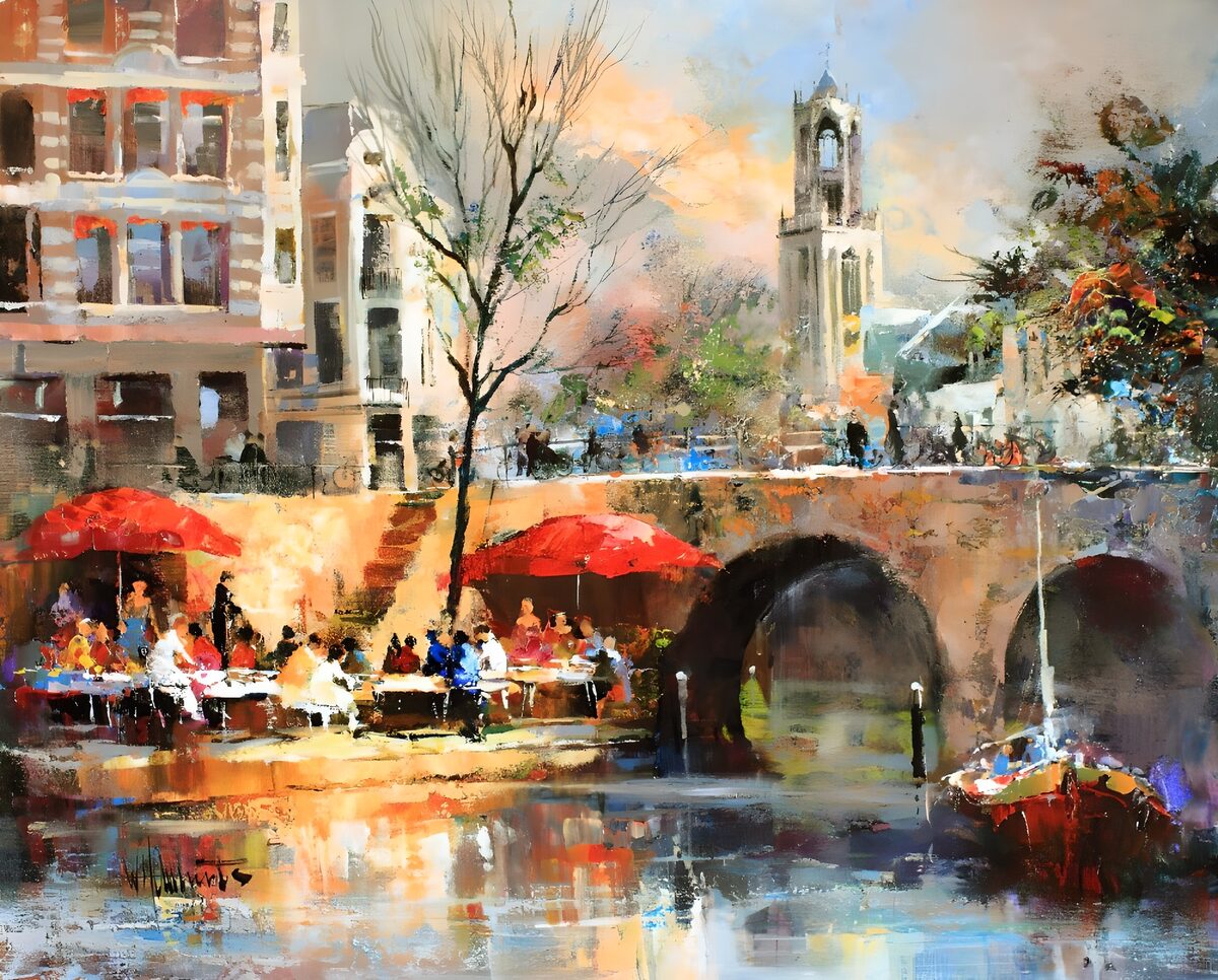 Serene Day by the Waterway