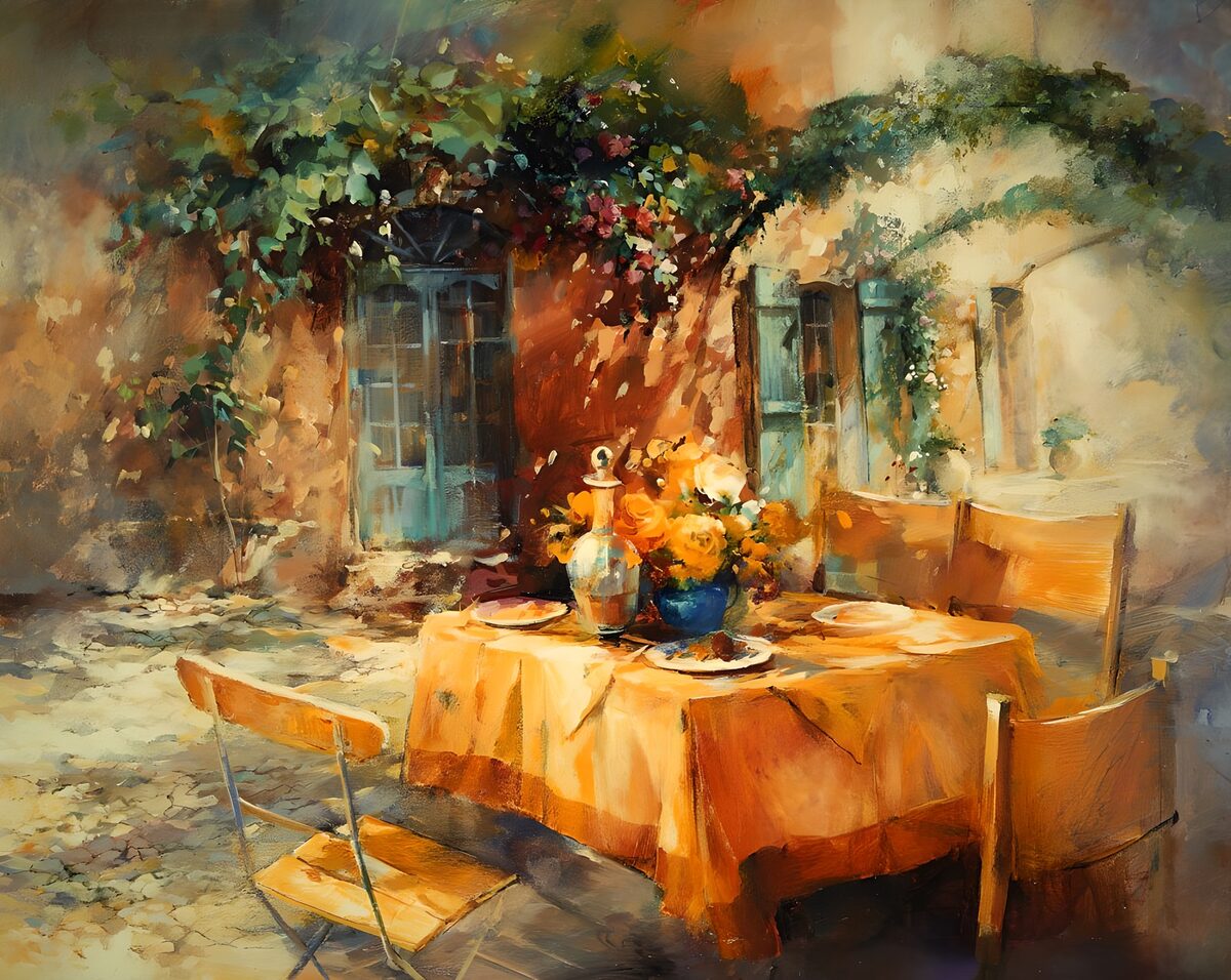 Charming Outdoor Dining Setting