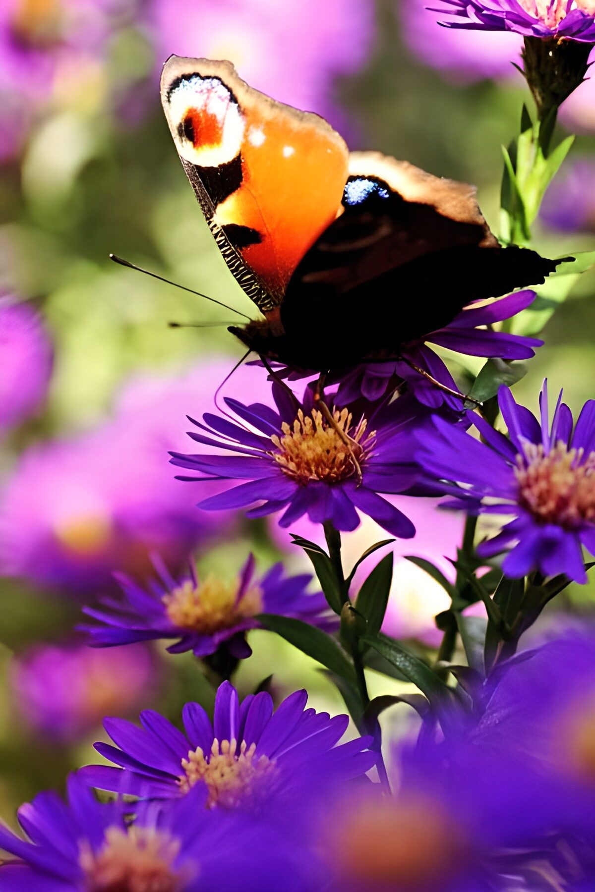 OCCOM4018045: Vibrant Butterfly on Purple Asters
