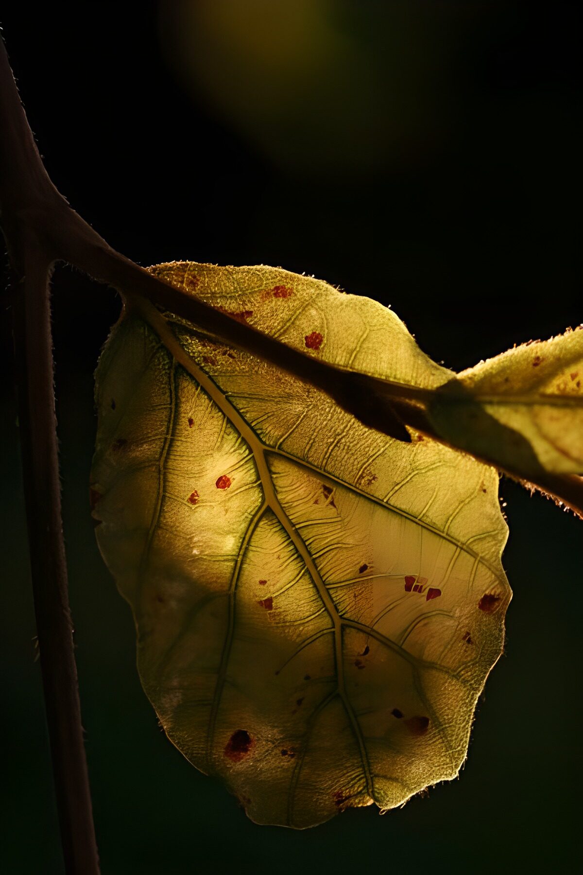Illuminated Leaf Artwork