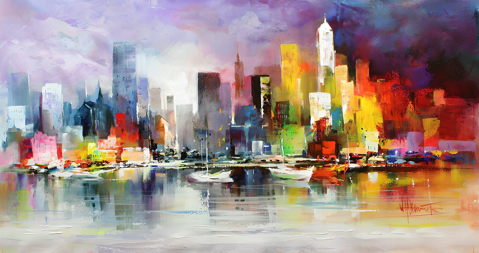 OCCOM5962946: Vibrant Cityscape at Dusk