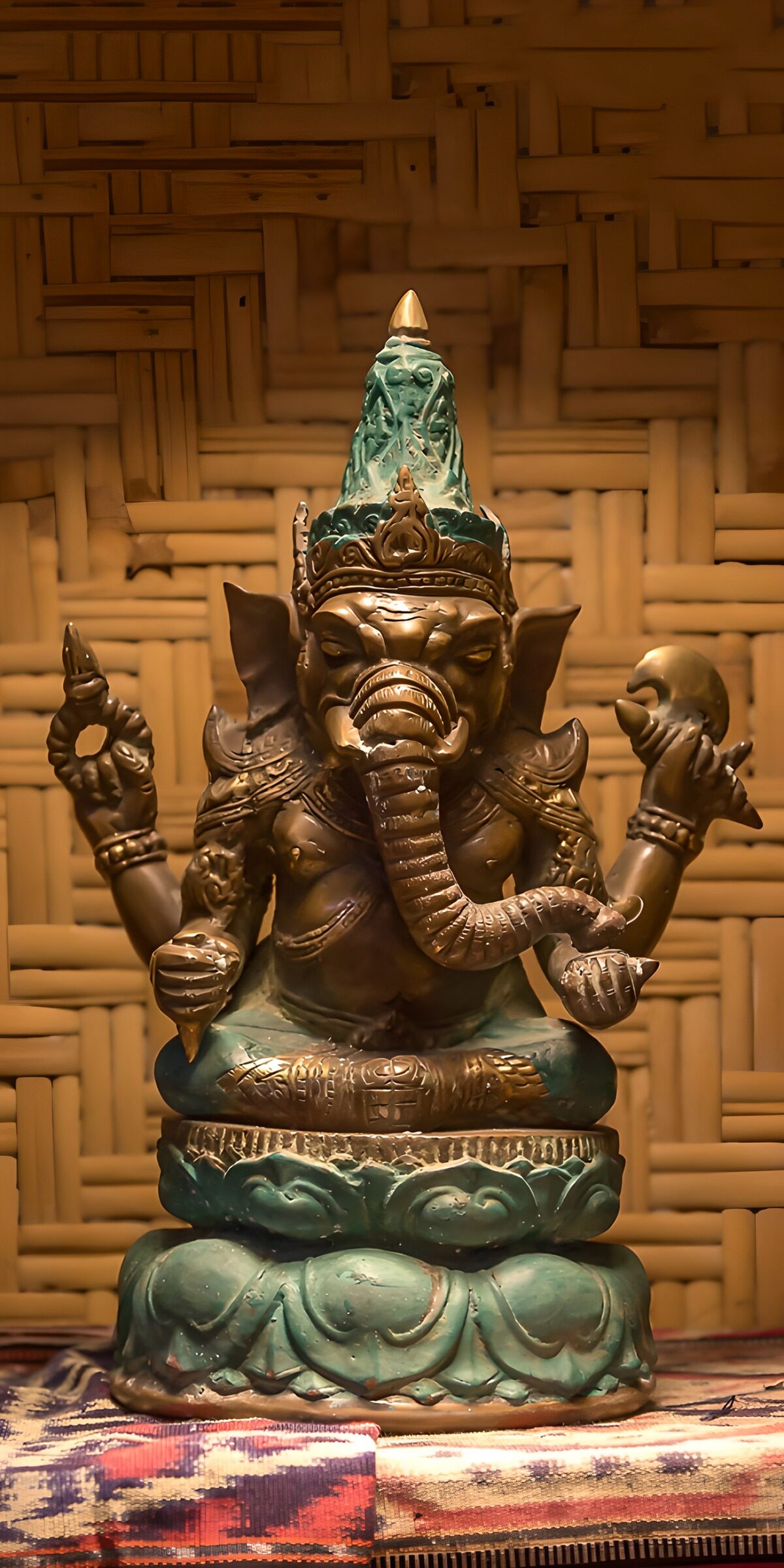 Elegant Bronze Ganesha Sculpture