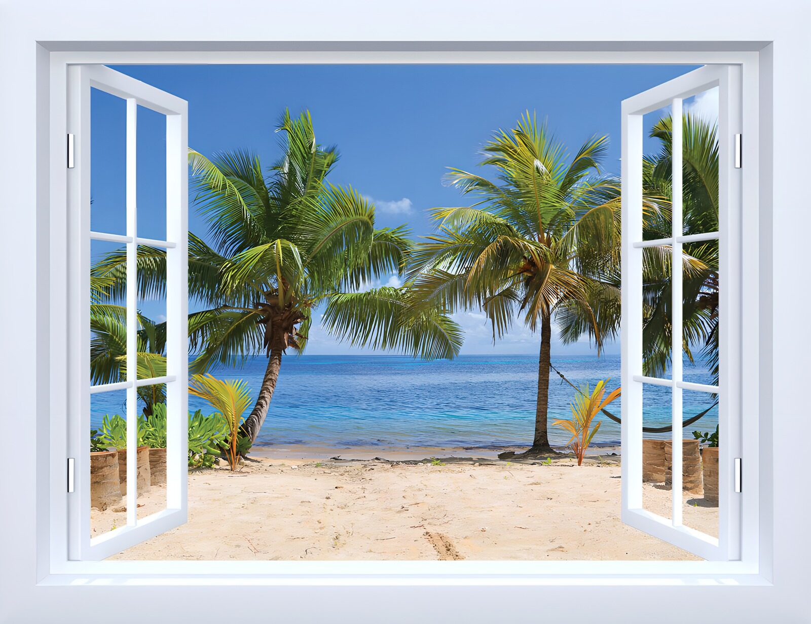OCCOM9733942: Tropical Paradise Through the Window