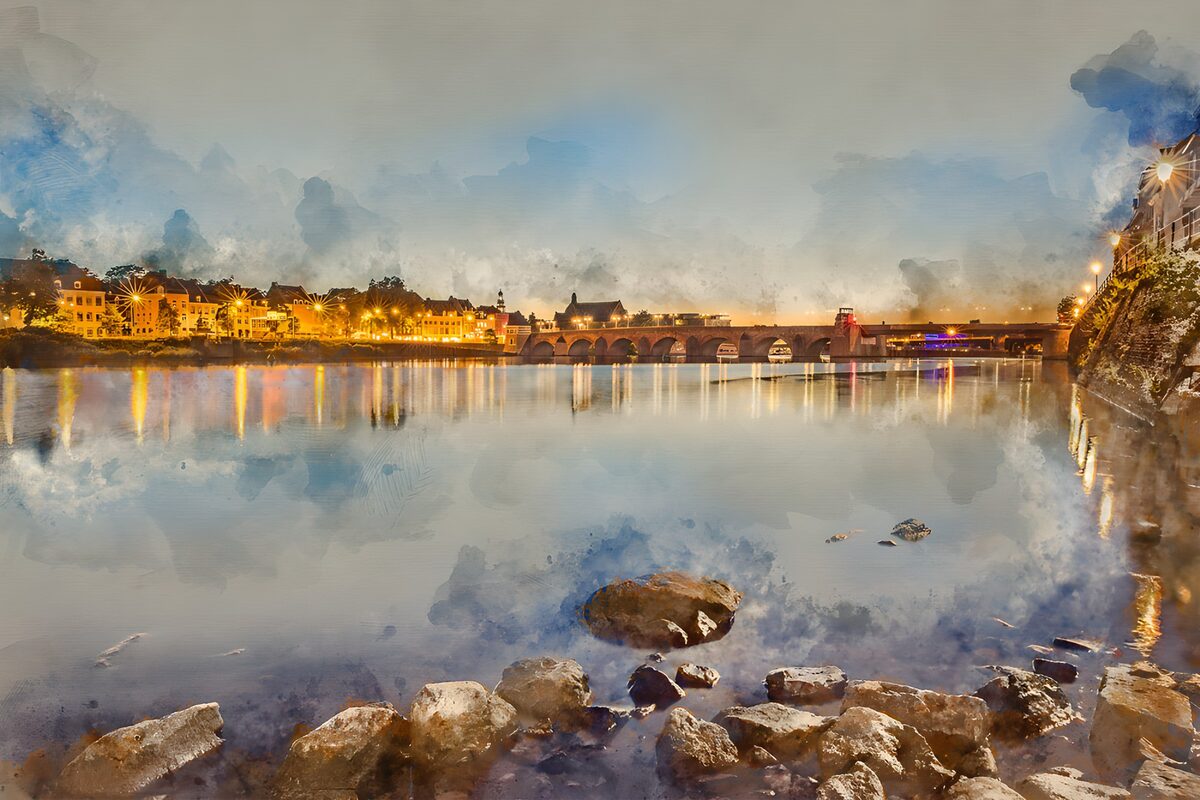 Serene Evening by the Riverside