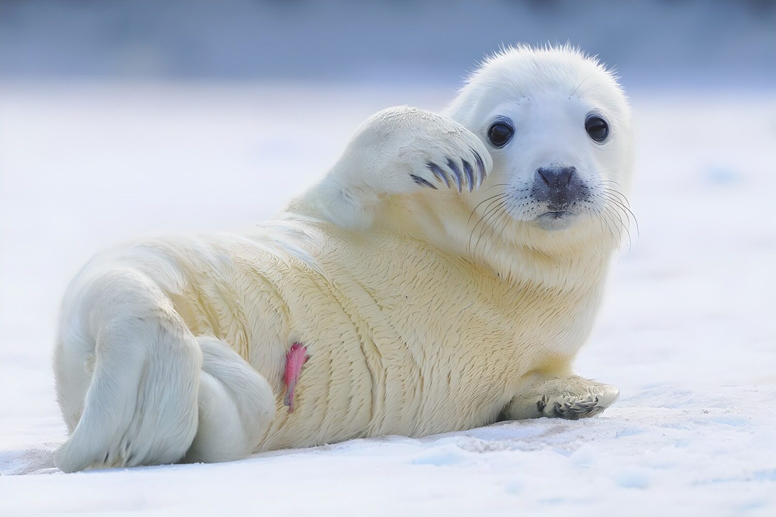 OCCOM1661900: Playful Seal Pup in the Snow