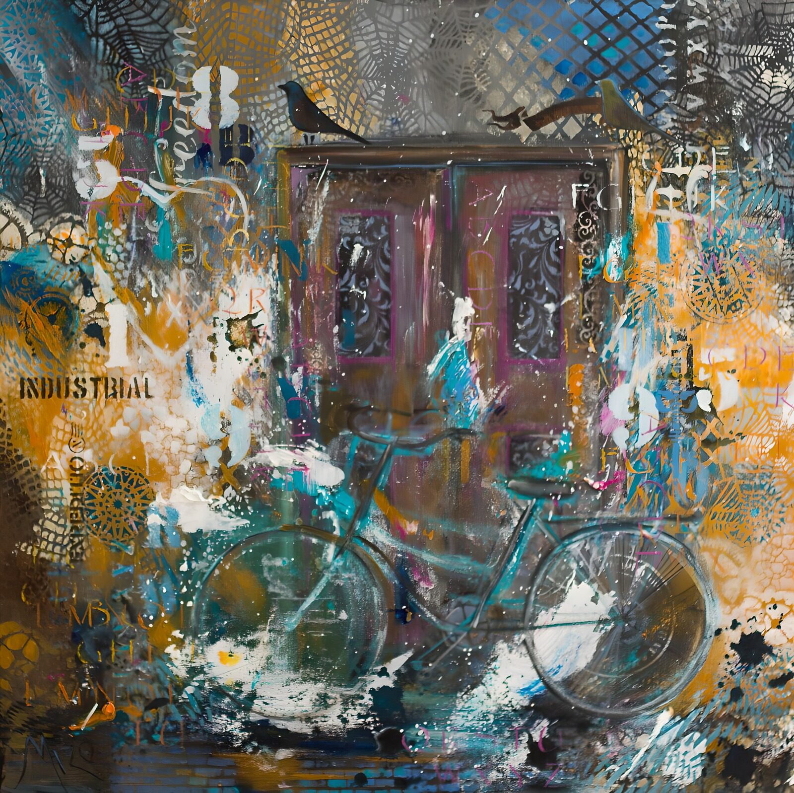 OCCOM2540734: Urban Mystery with Bicycle and Doors