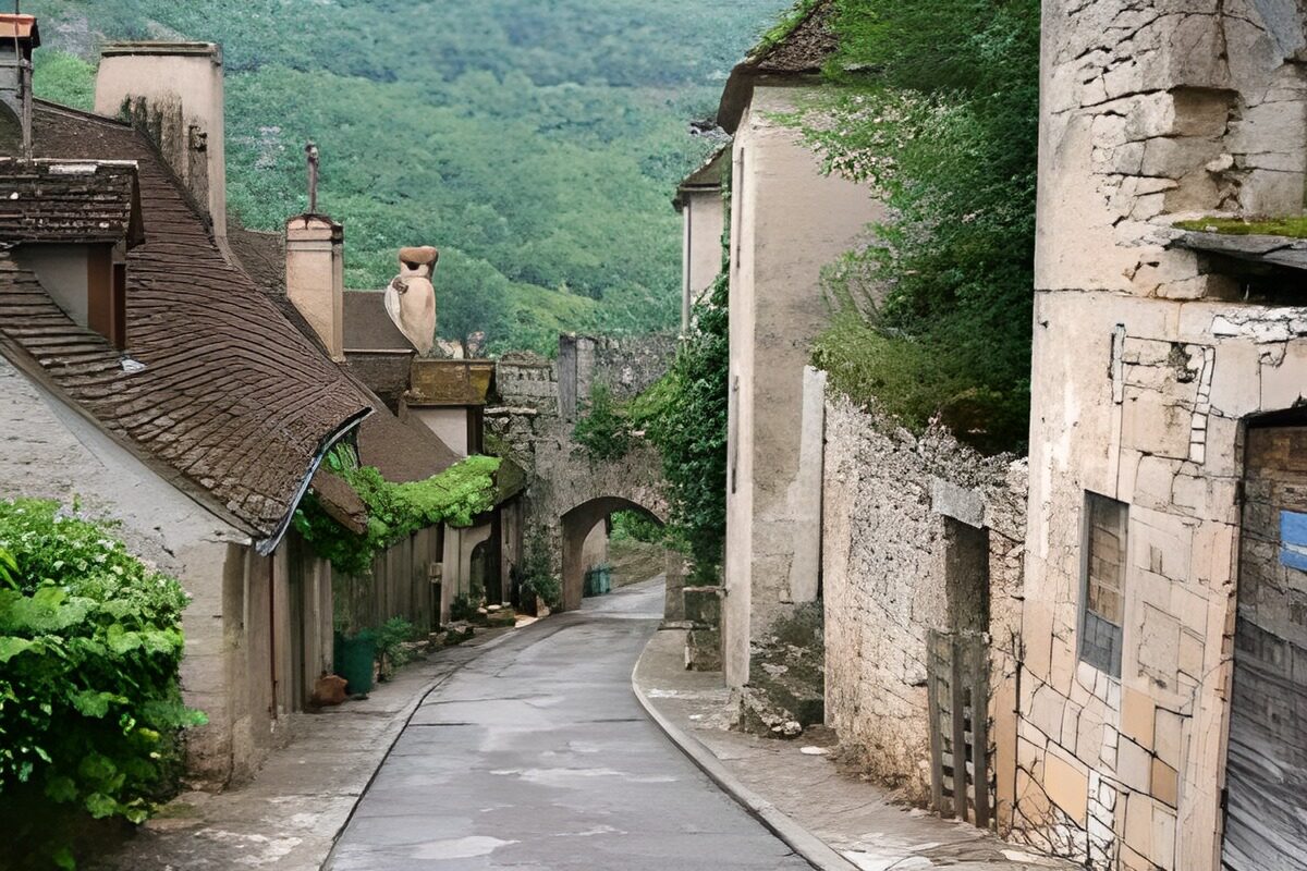 OCCOM2857722: Charming Village Street in Nature