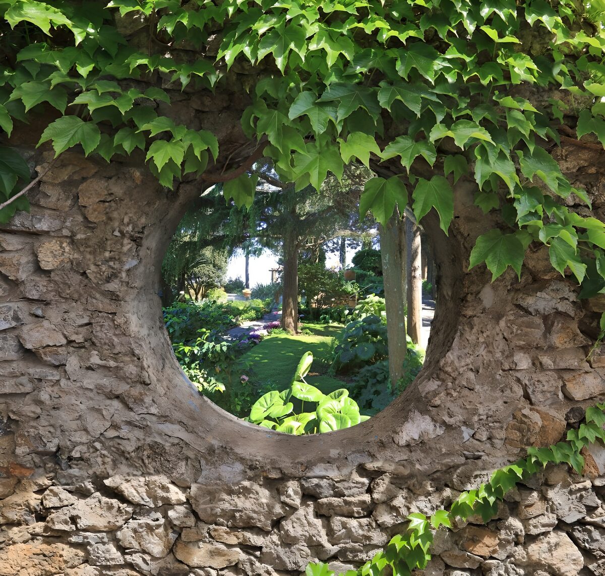 OCCOM9819524: View Through the Circular Stone Wall