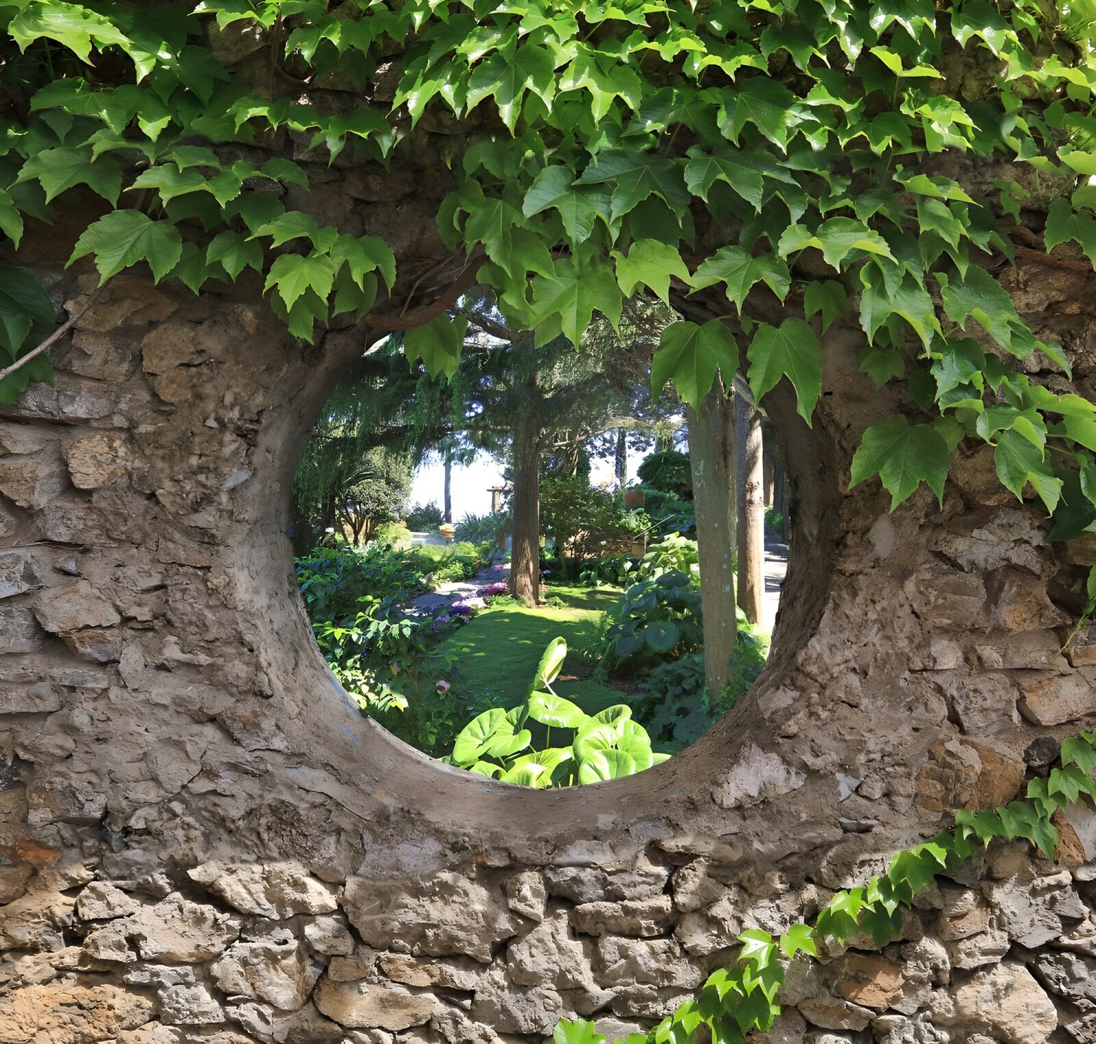 OCCOM9819524: View Through the Circular Stone Wall