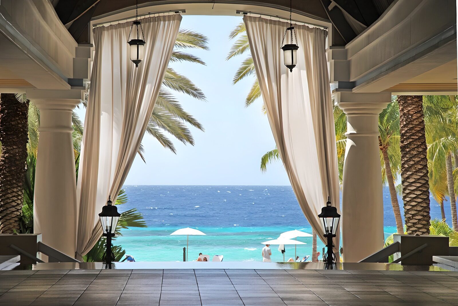 OCCOM5656127: Serene Coastal View Through Elegant Archway