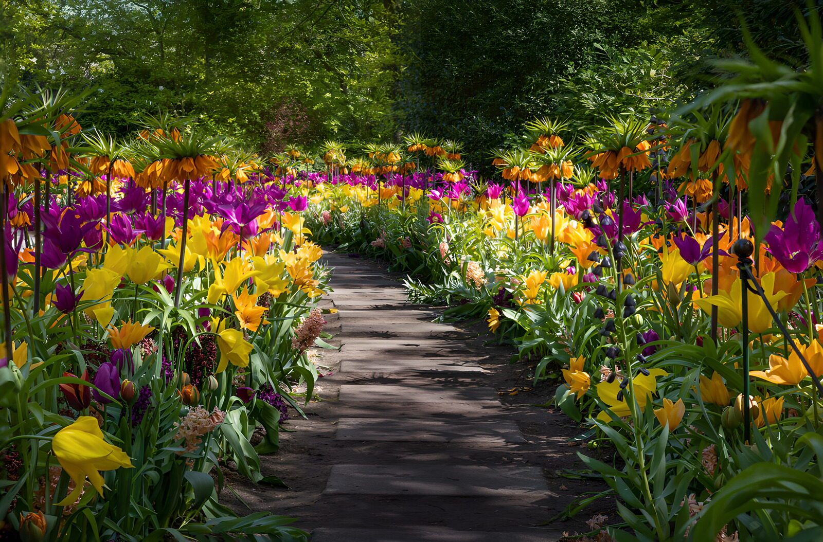 OCCOM5253952: Vibrant Floral Pathway in Spring