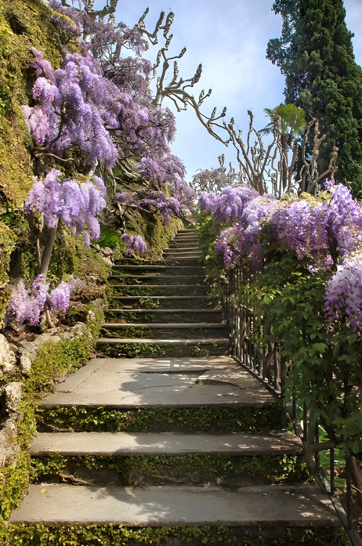 OCCOM7750120: Wisteria-Covered Stairway