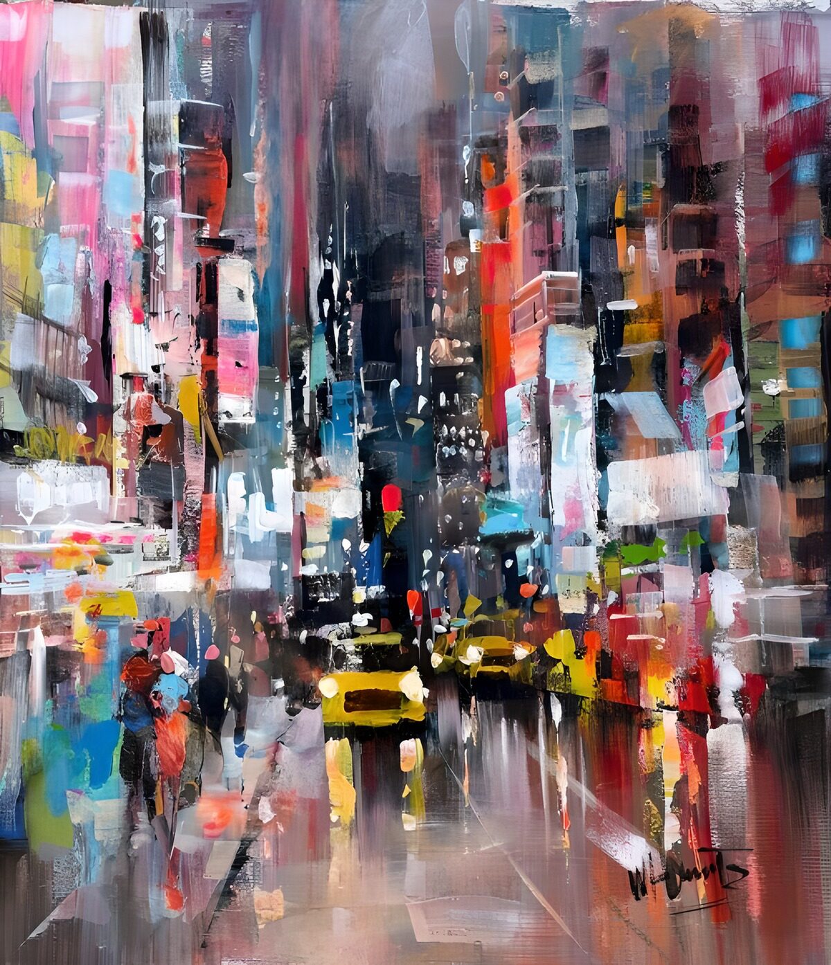Vibrant City Lights at Night