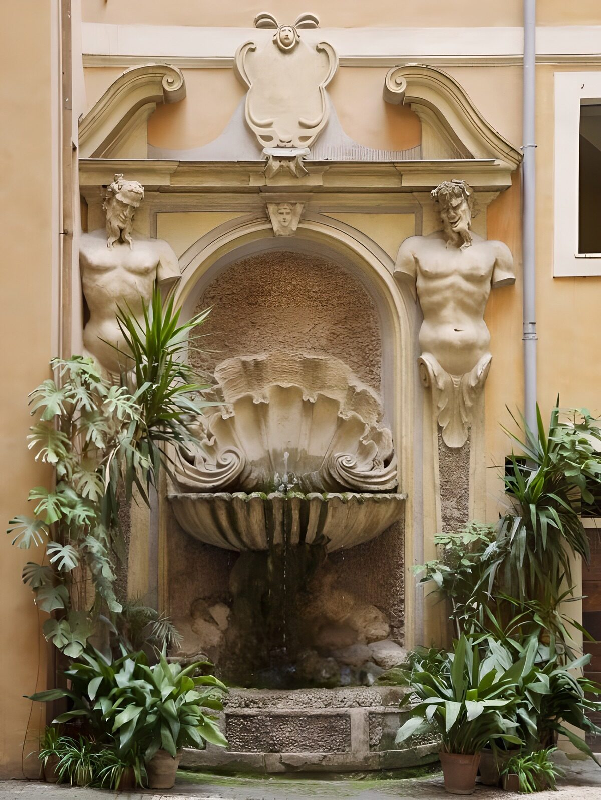 OCCOM9977225: Elegant Stone Fountain with Statues