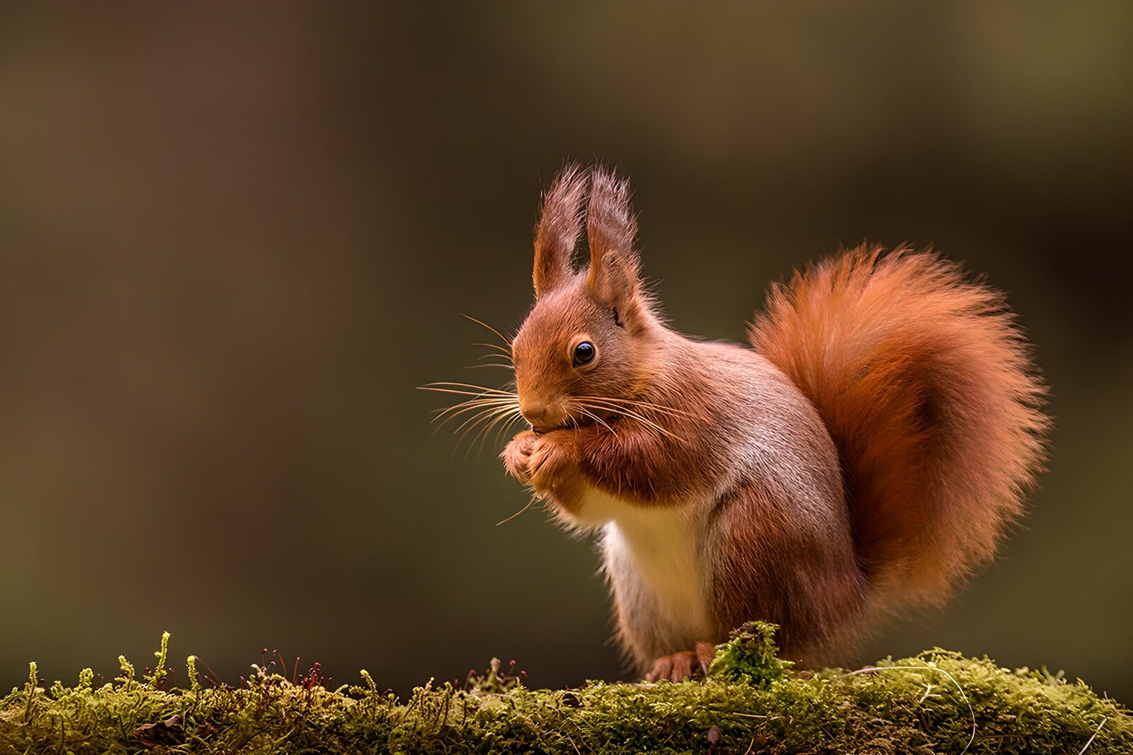 OCCOM5771651: Curious Red Squirrel Amidst Moss