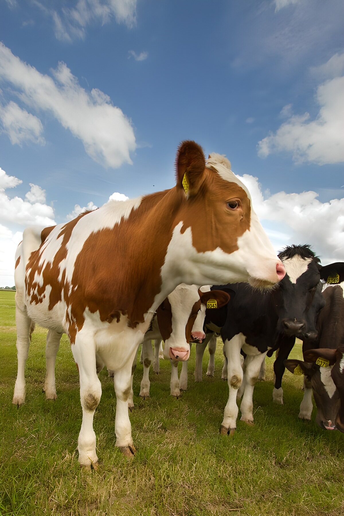 OCCOM9862981: Curious Cows in a Sunny Pasture