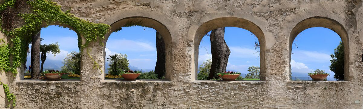Charming Arched Windows with Garden Views