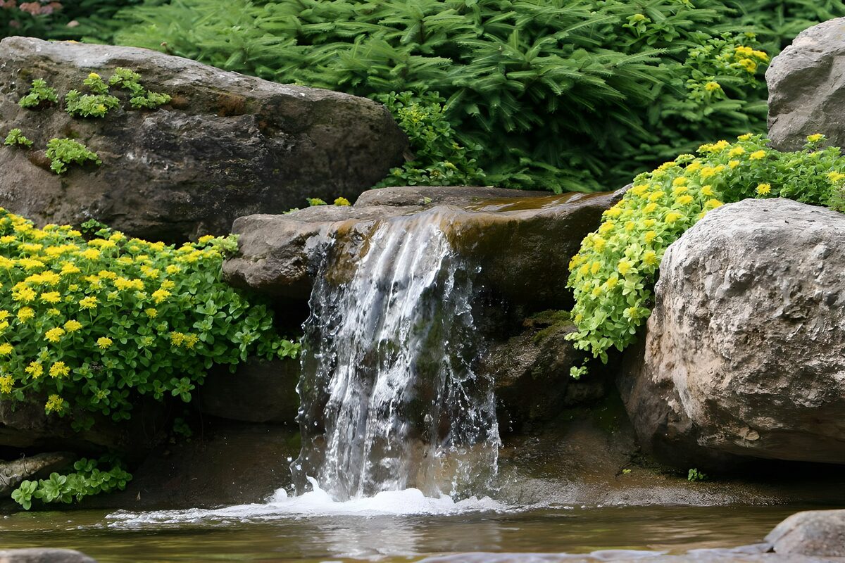 Tranquil Garden Waterfall