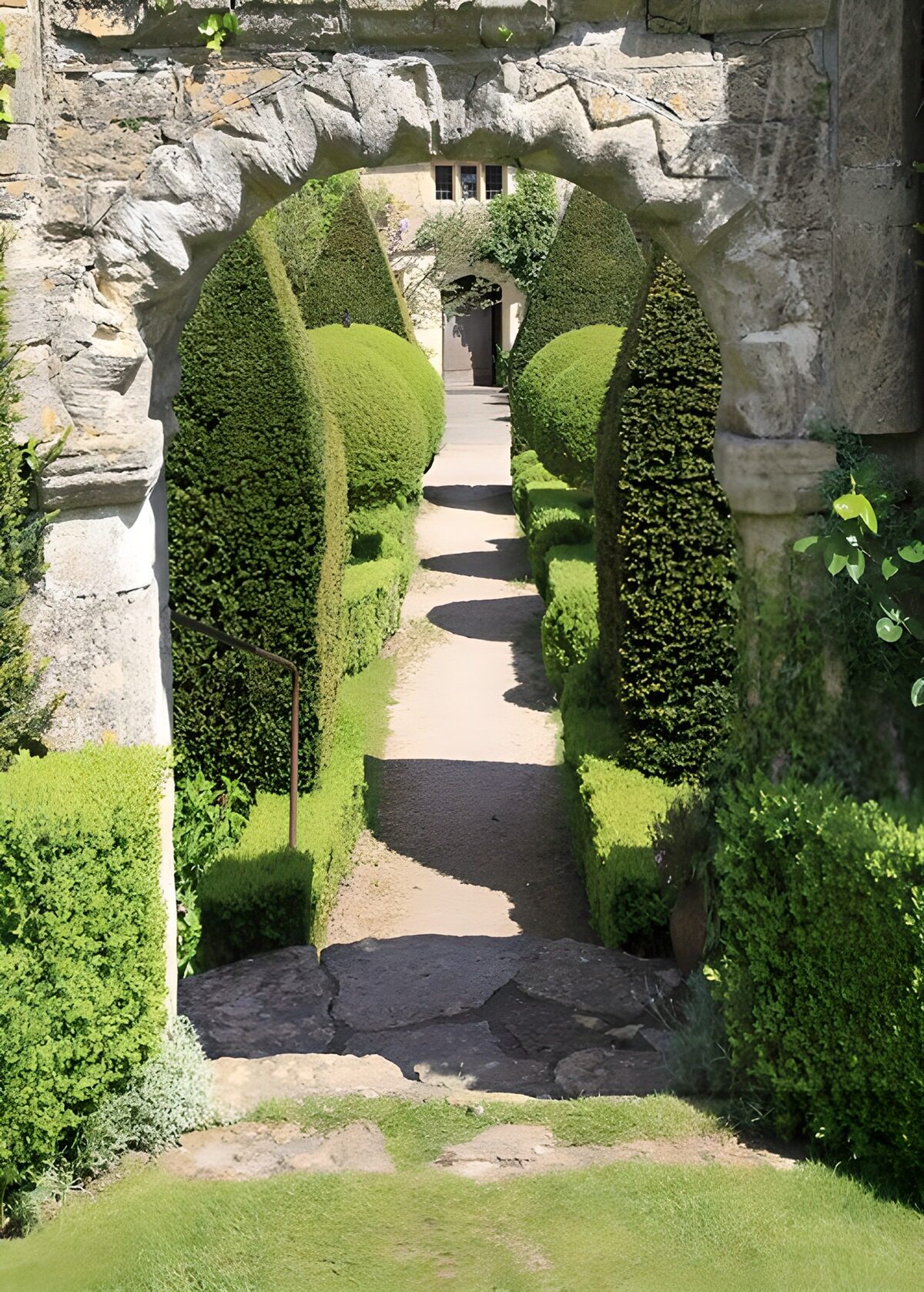 OCCOM2467978: Tranquil Pathway Through Garden Archways