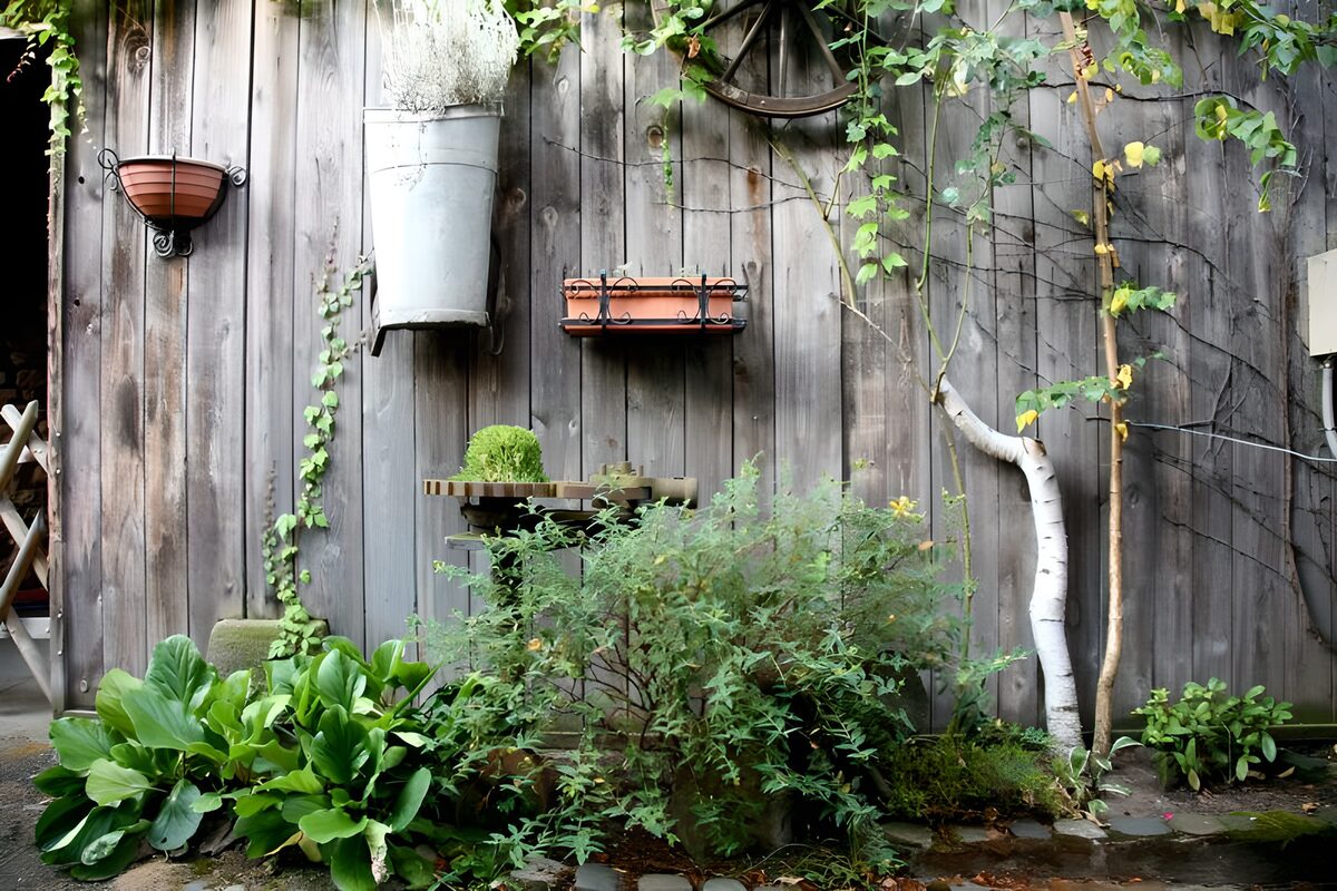 OCCOM7929489: Charming Rustic Garden Wall