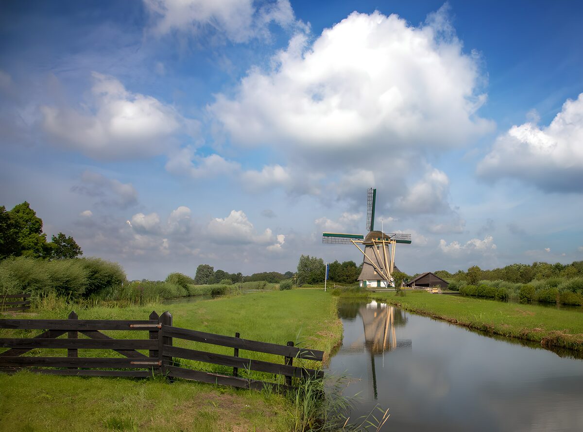 OCCOM9669697: Tranquil Dutch Countryside with Windmill