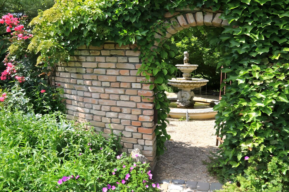 Garden Archway with Fountain