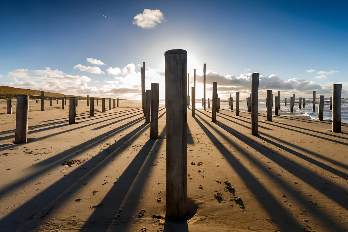 Shadows of the Beach Poles
