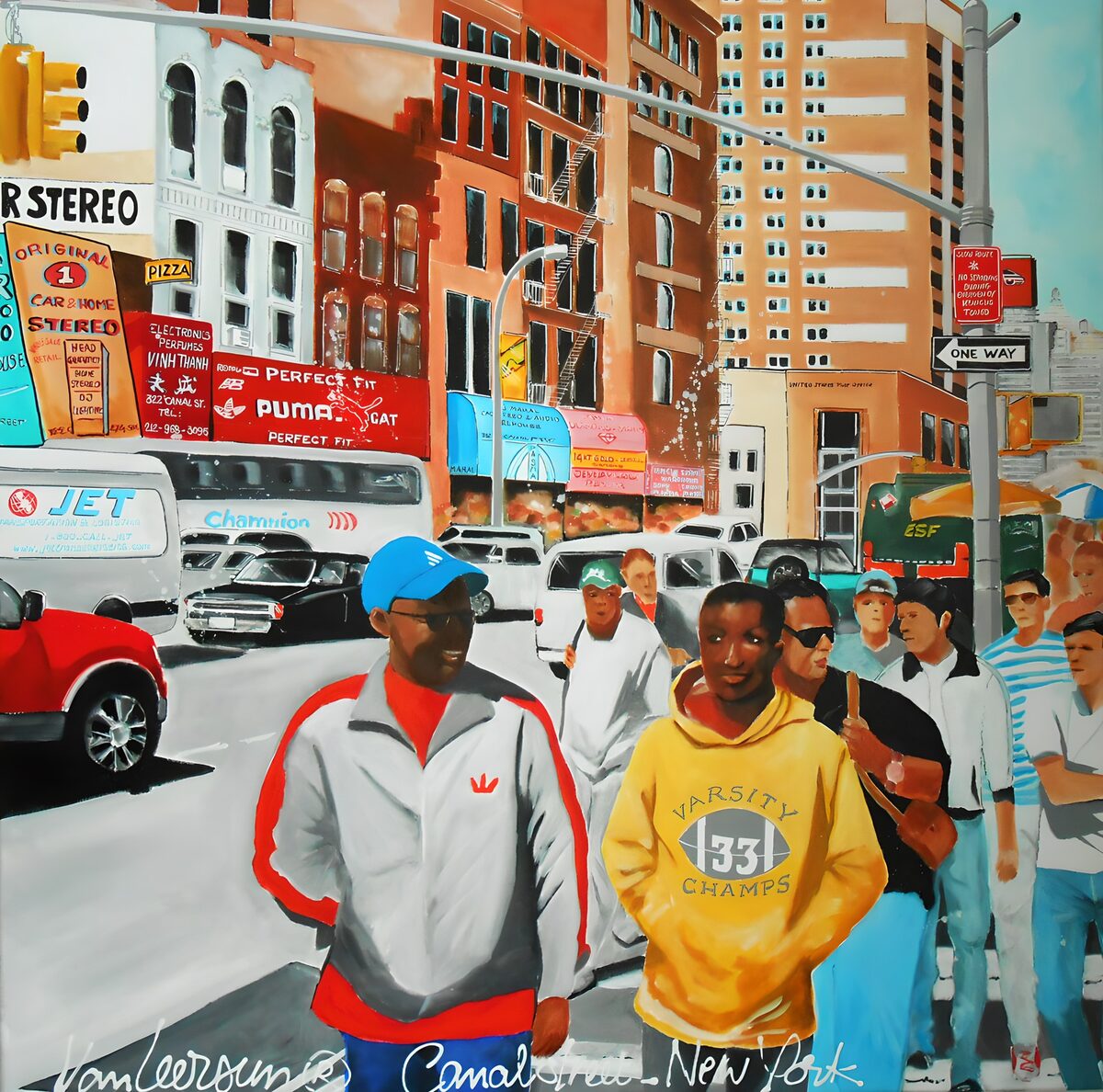 Canal Street Scene in New York City