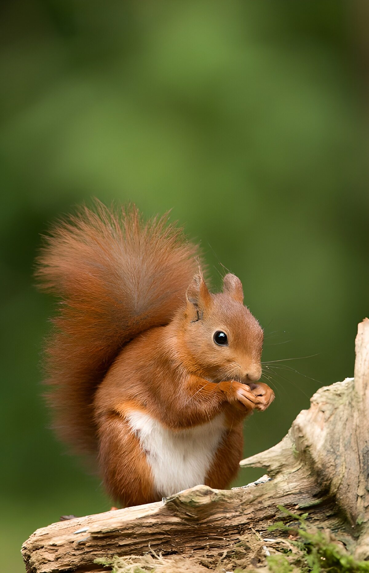 Curious Red Squirrel Enjoying a Snack