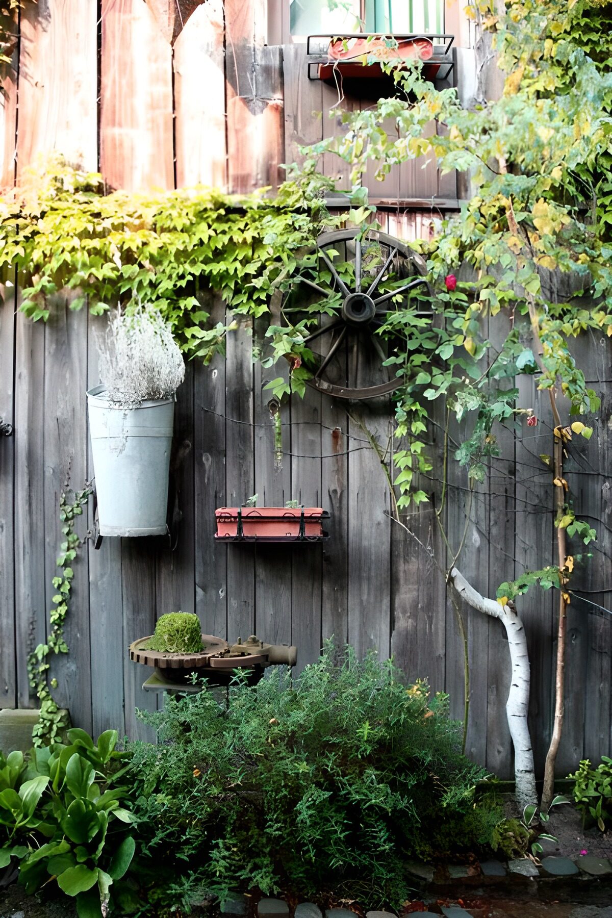 OCCOM9834543: Charming Rustic Garden Wall