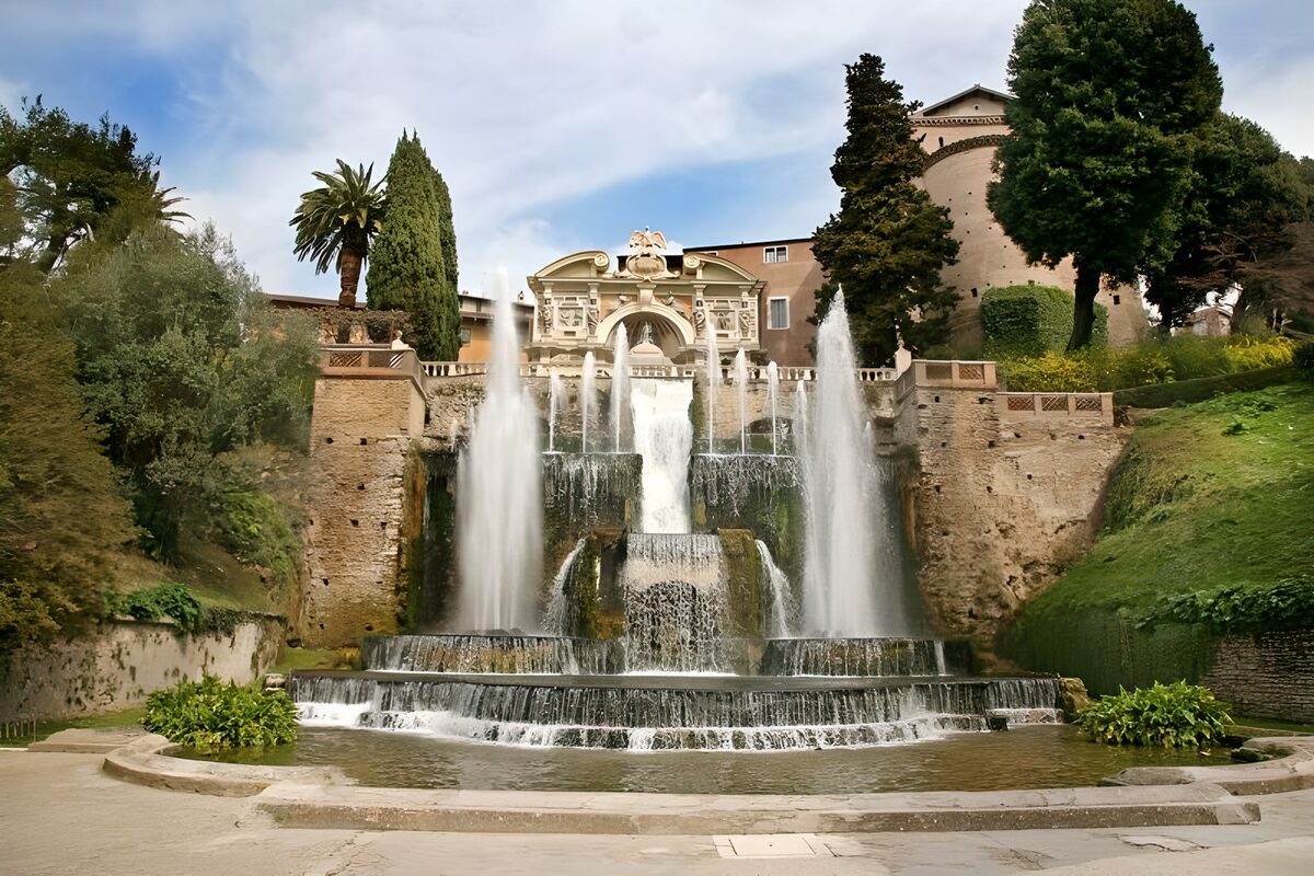 Majestic Roman Waterfall at Villa d'Este