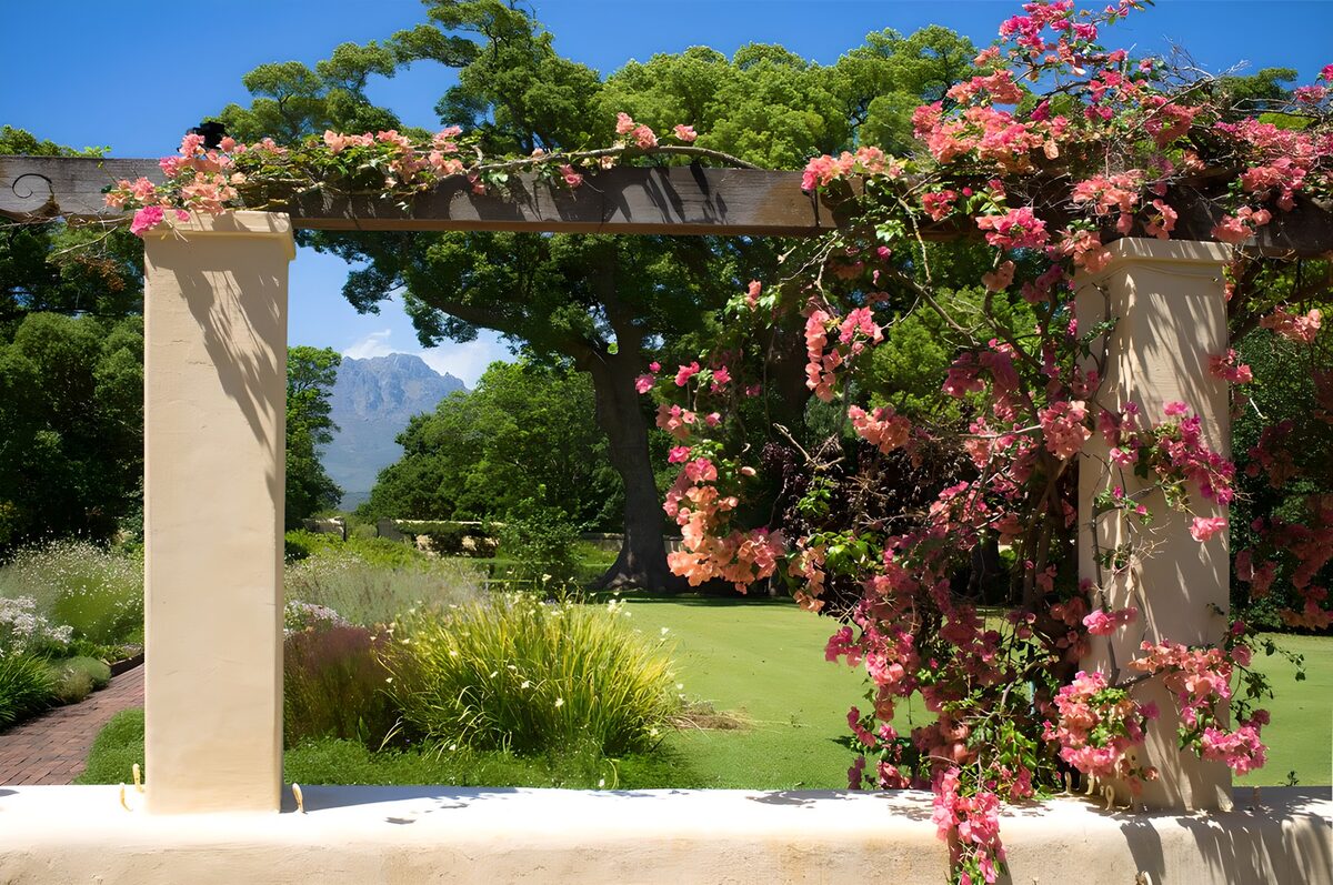 Blooming Archway in a Lush Garden