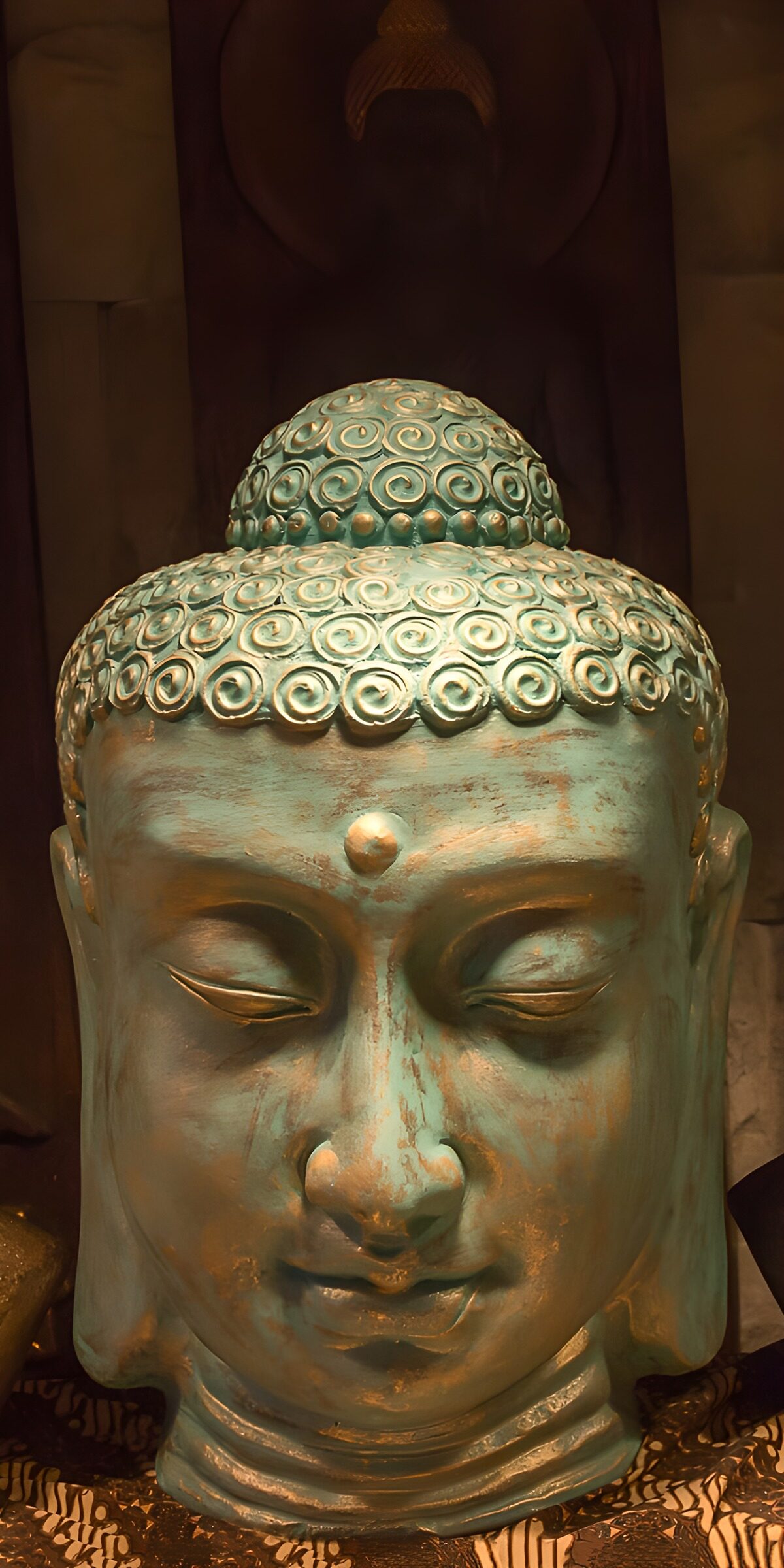 Serene Buddha Head Sculpture