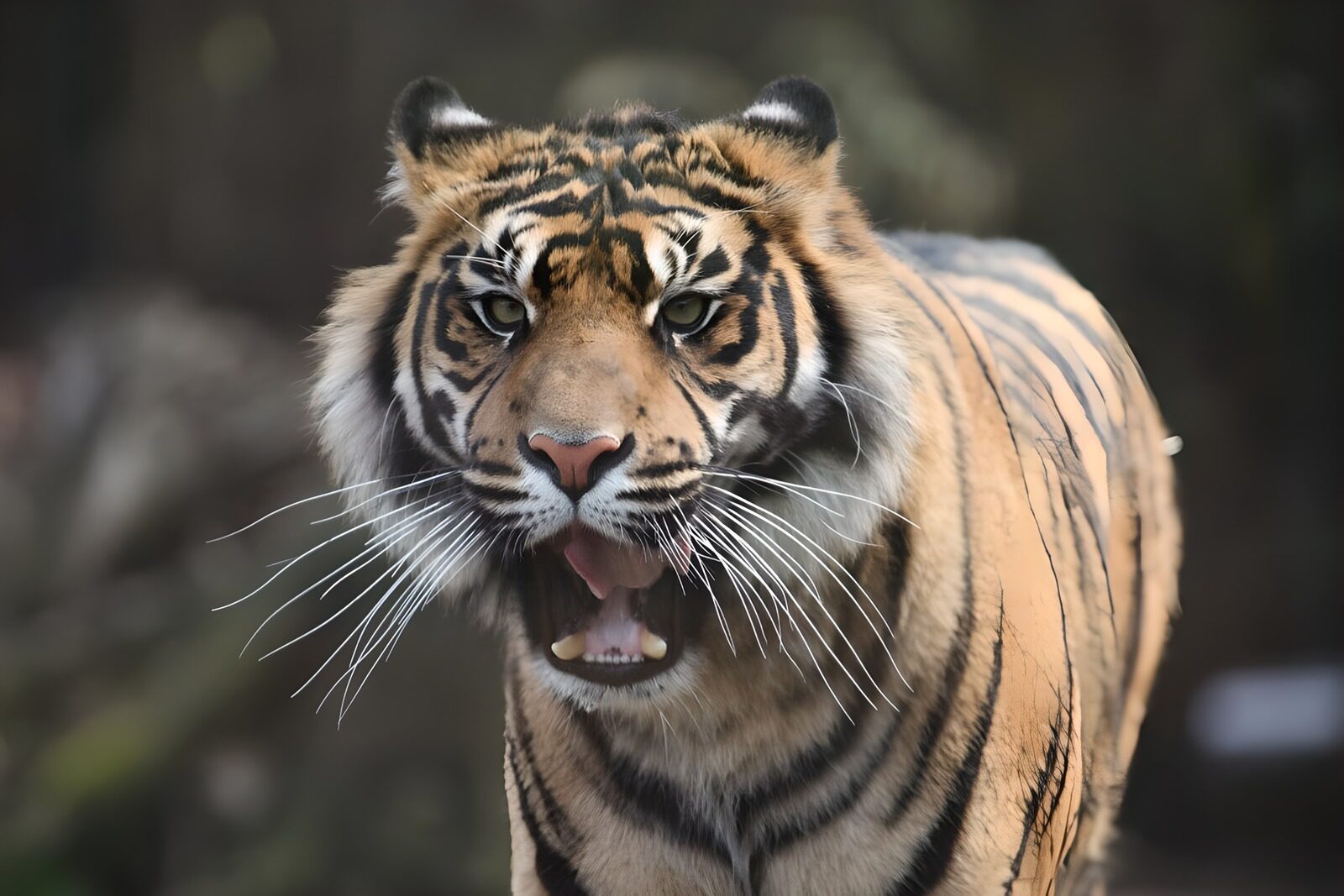 OCCOM1386174: Majestic Roar of a Bengal Tiger