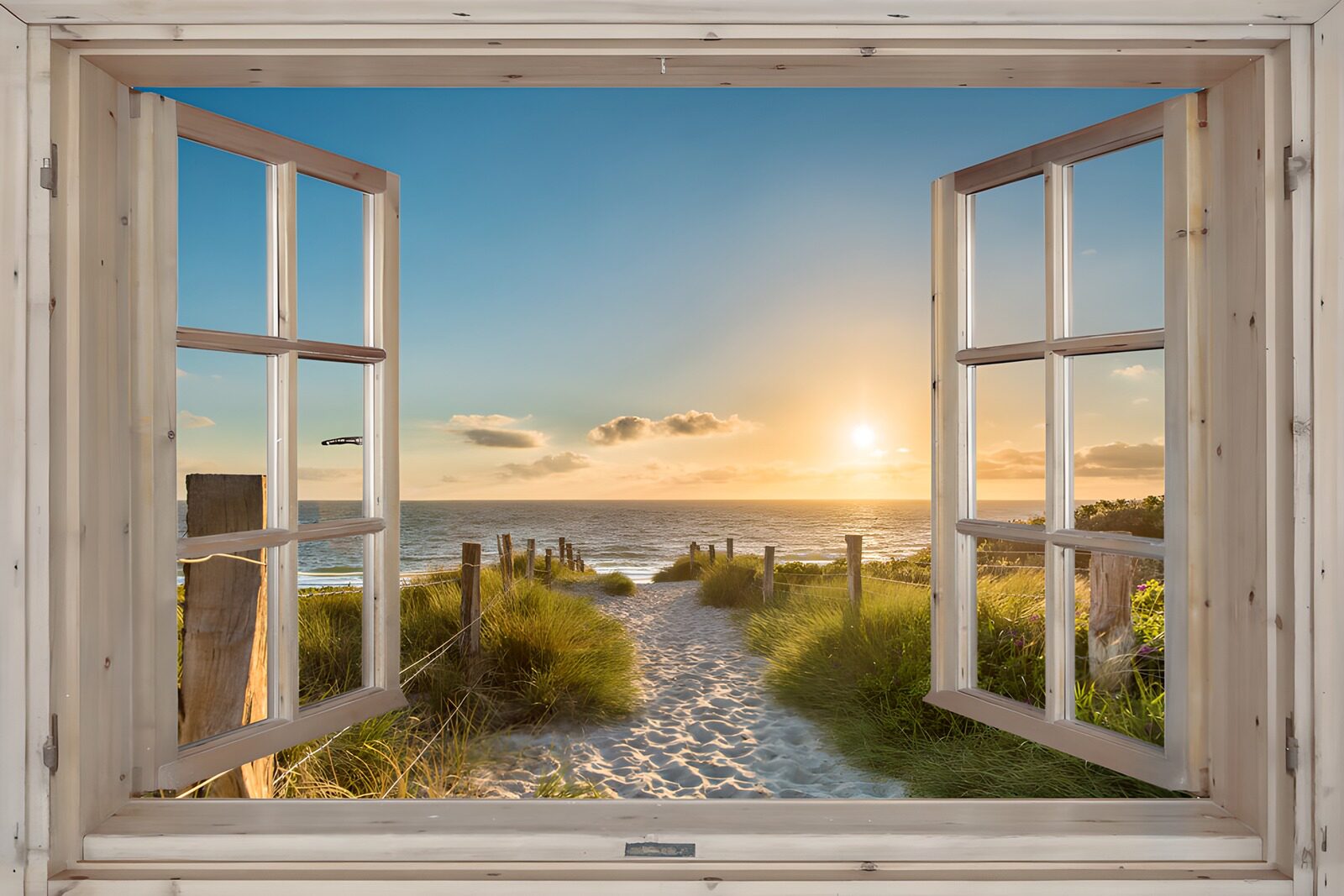 OCCOM1921118: Scenic Sunset Through Open Window