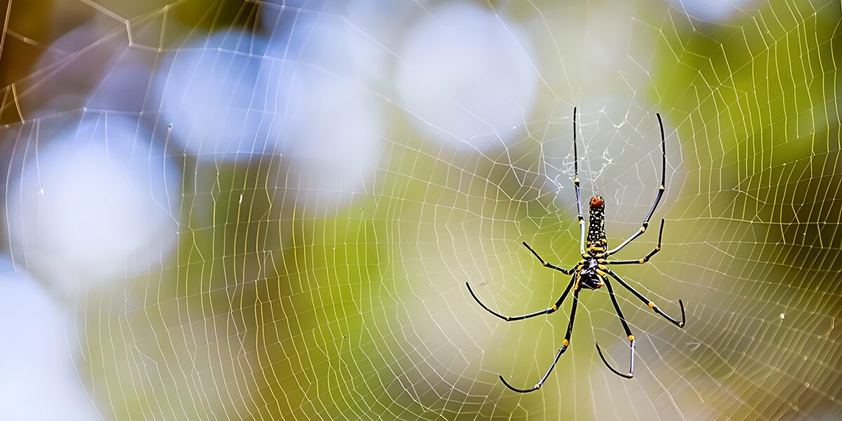 A Majestic Spider in Its Web