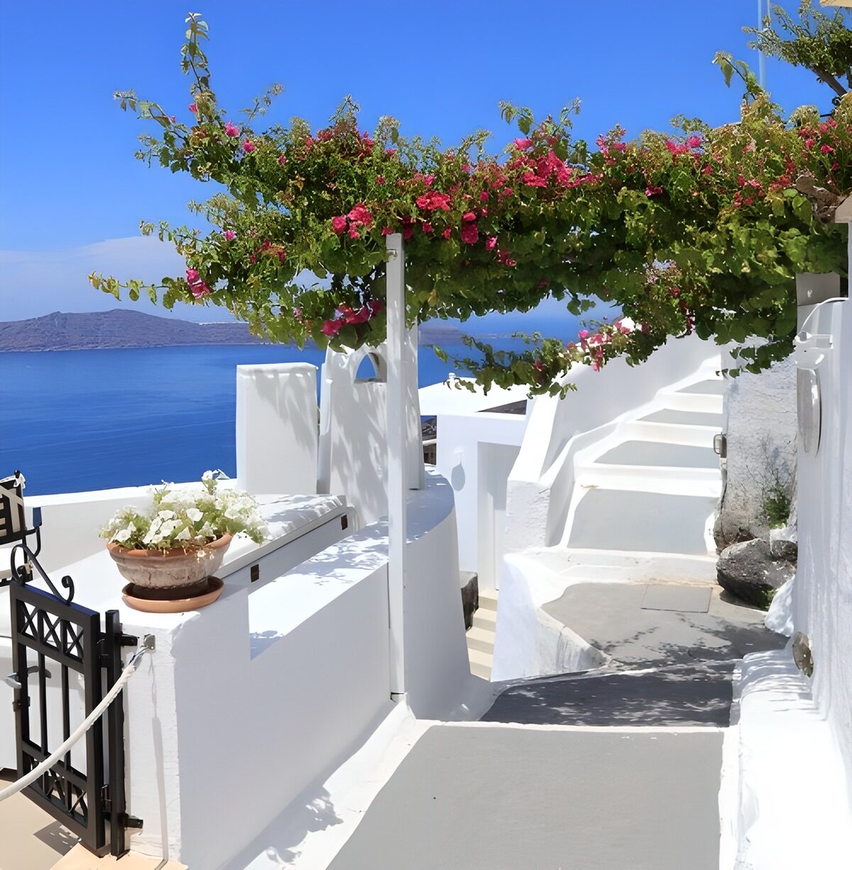 Scenic Pathway in Santorini
