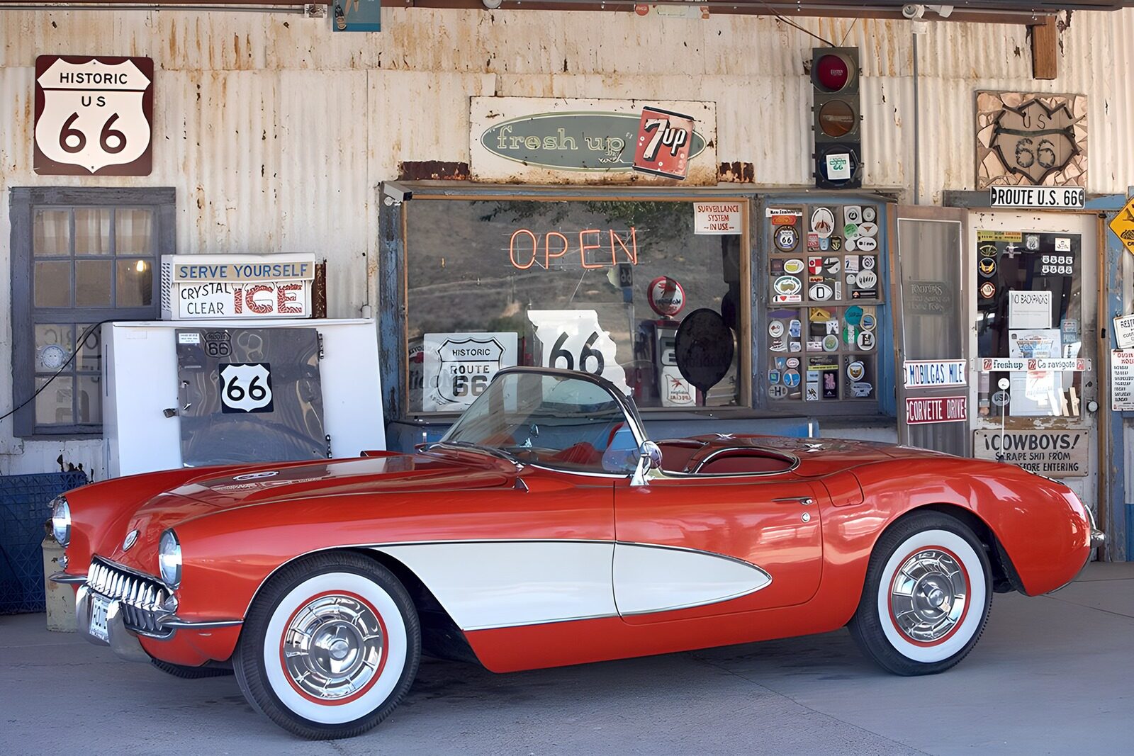 OCCOM1625224: Classic Route 66 Corvette