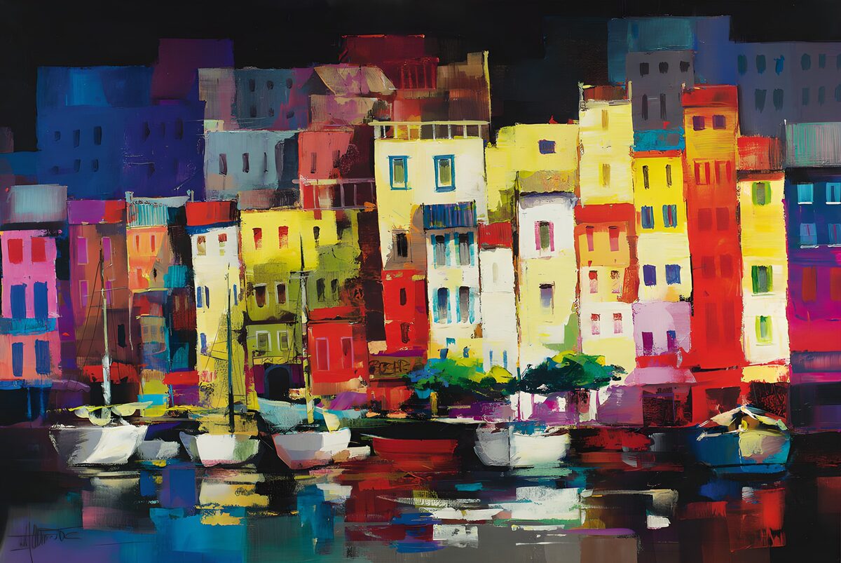 Vibrant Waterfront Cityscape