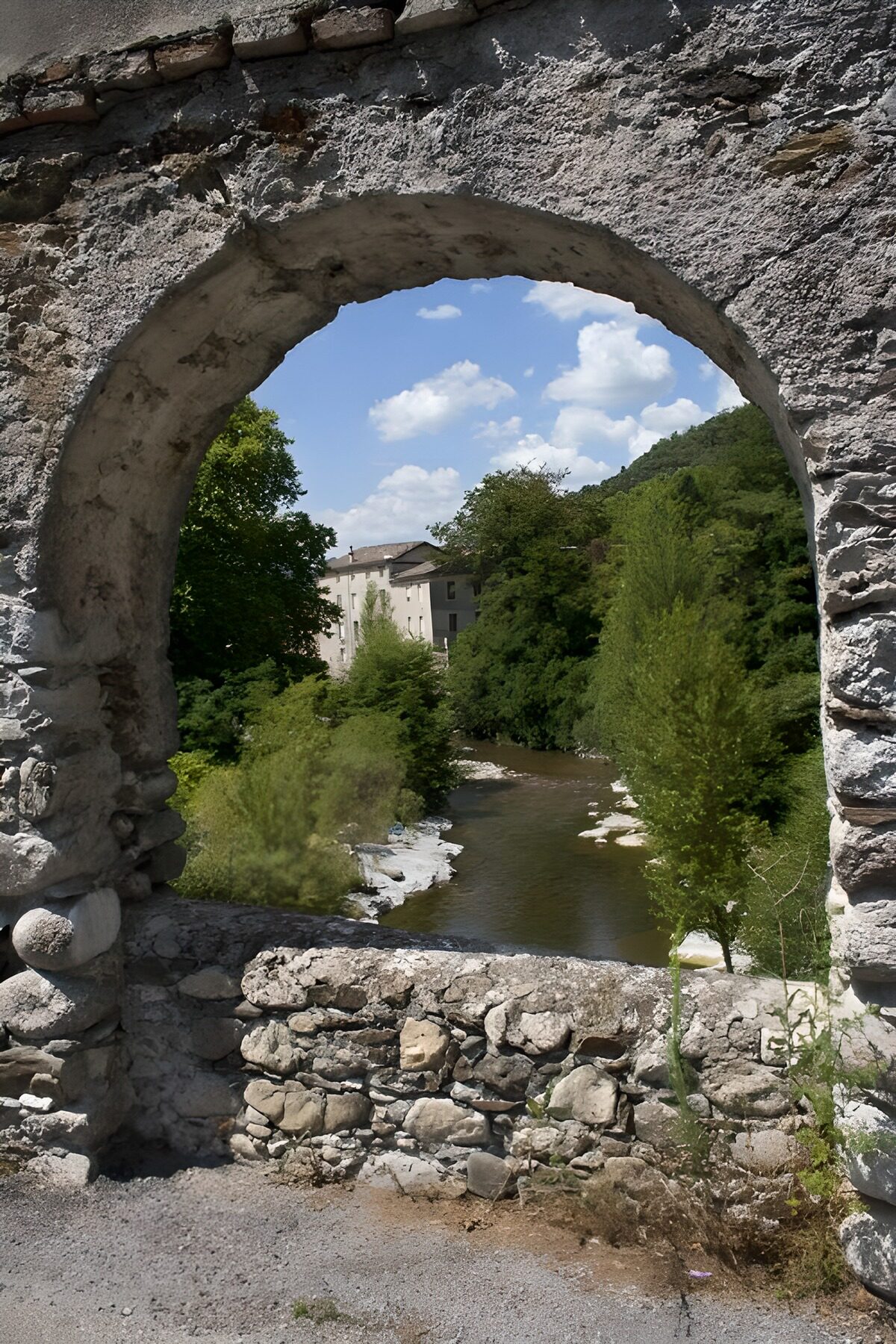 Scenic View Through an Archway