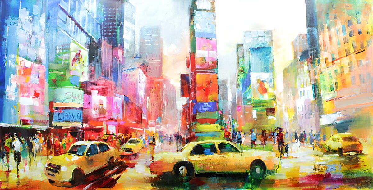 Vibrant City Life in Times Square