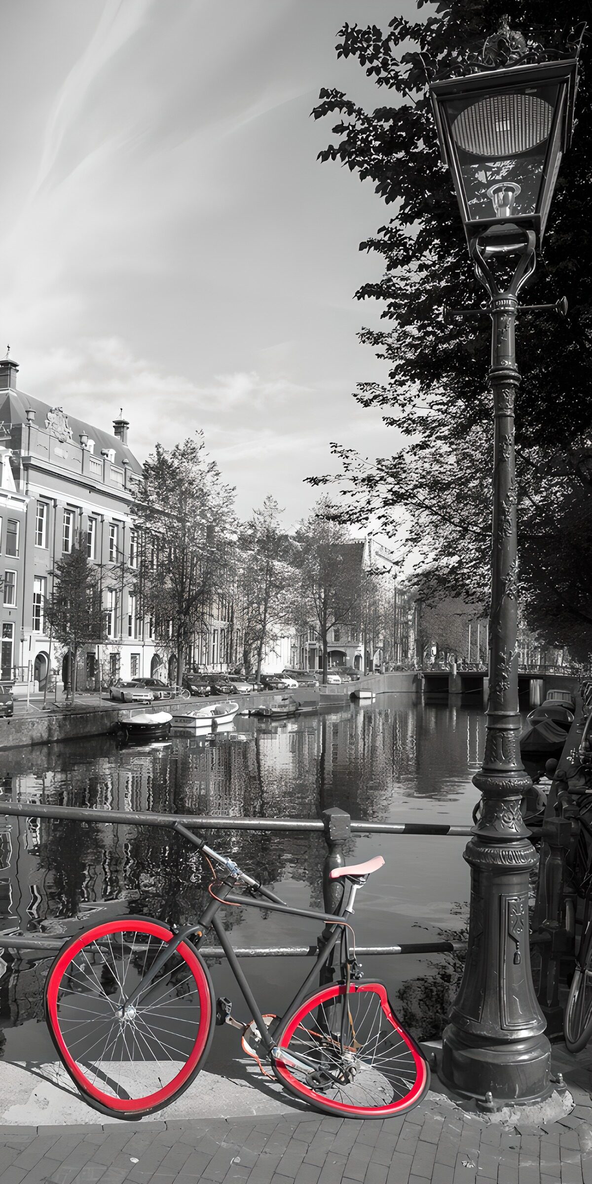 OCCOM5721864: Red Bicycle by the Canal