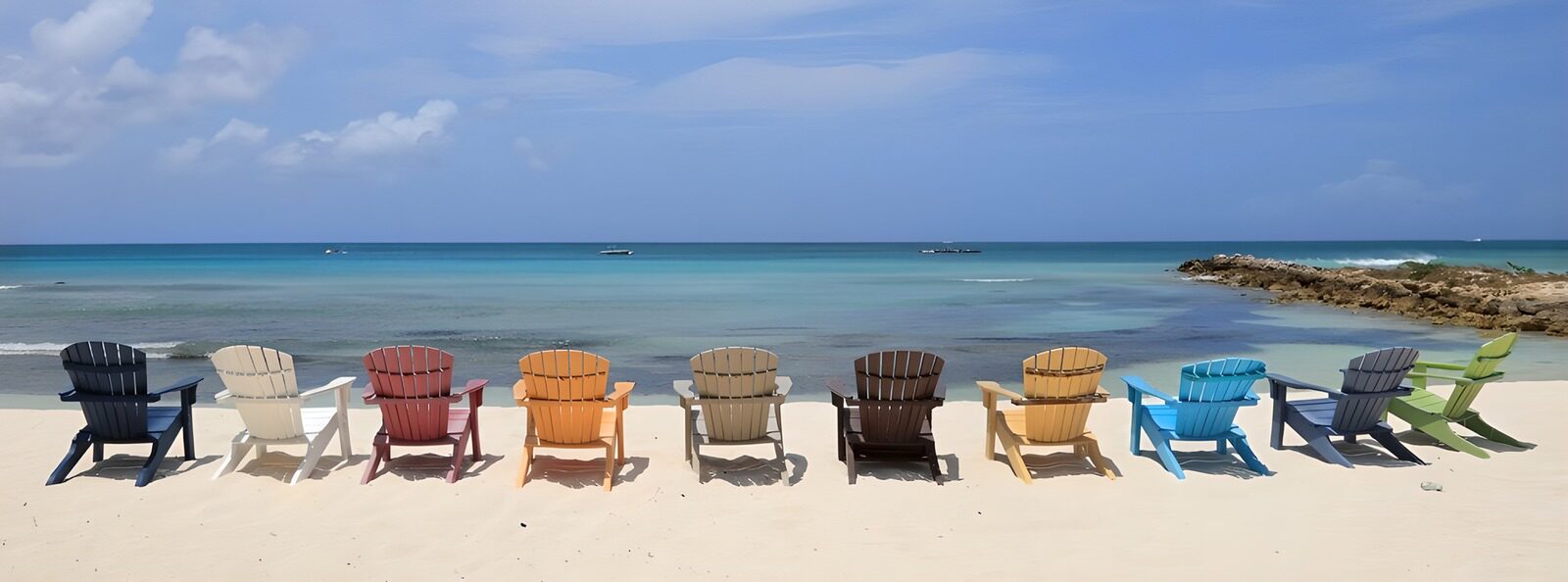 OCCOM6059674: Colorful Beach Chairs by the Sea