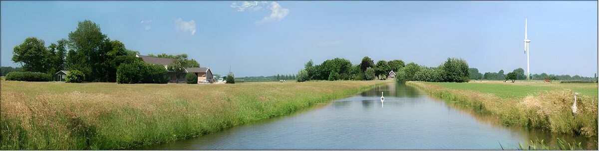 Serene Countryside Landscape with Waterway