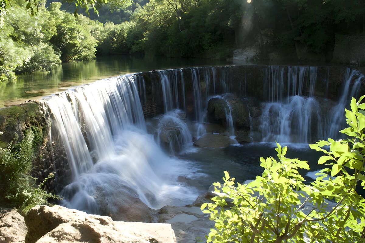Serene Cascades in Nature's Embrace