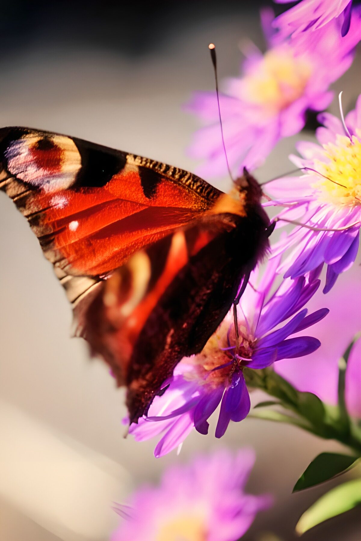 OCCOM6887004: Butterfly on Purple Flowers