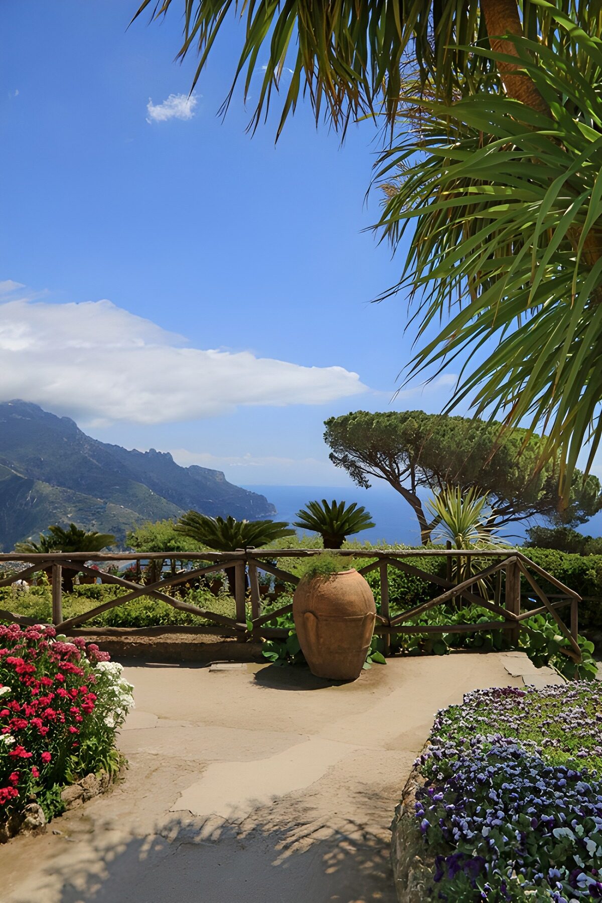 Scenic Coastal Garden View