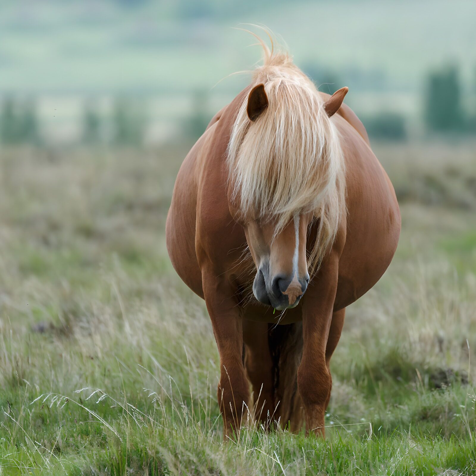 OCCOM5866728: Graceful Grazing Horse in Nature