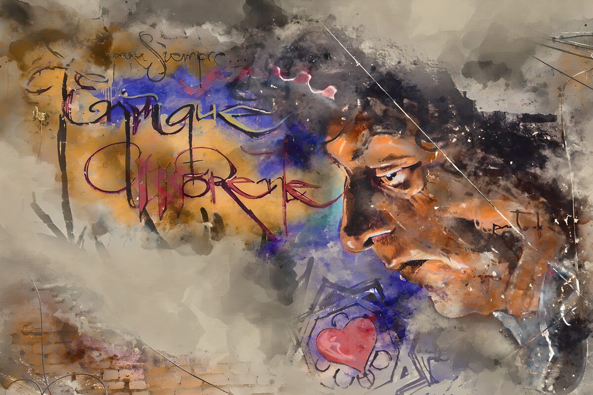 Enigmatic Portrait with Abstract Elements