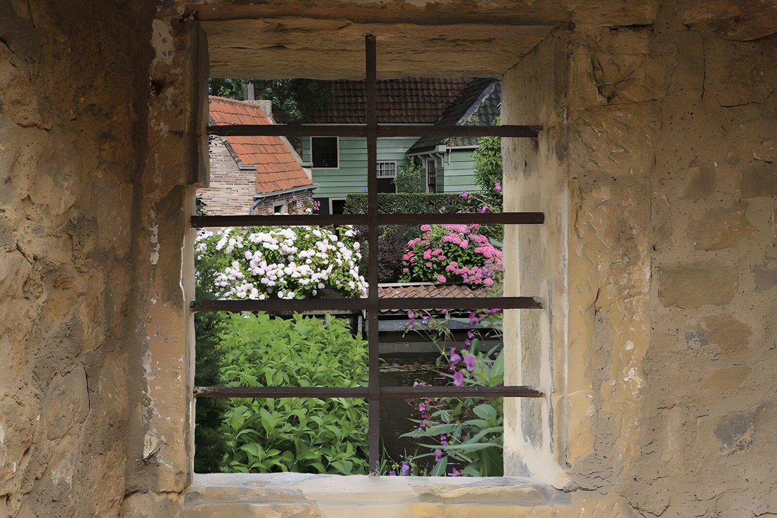 OCCOM5514397: Window to a Vibrant Garden